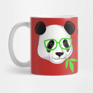 Hand Drawn Funny Panda Head Mug